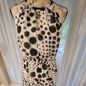 Maggy London Polka Dot Halter Dress, Size 6